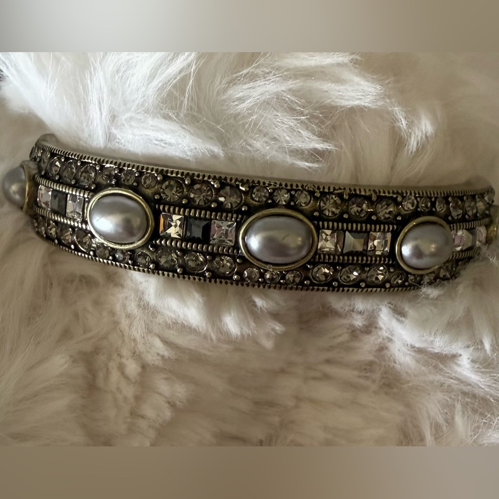 Heidi Daus Gold and Silver Pearl Bracelet